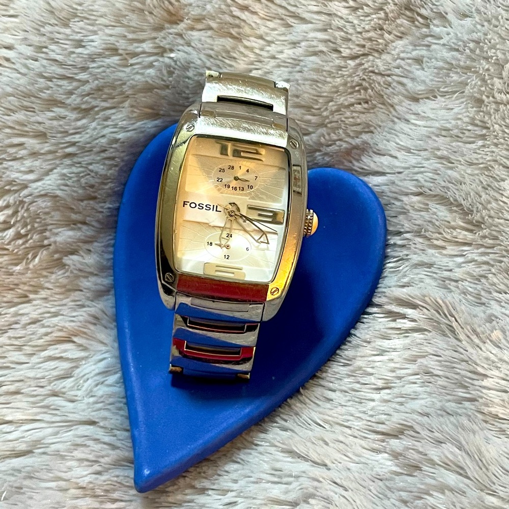 Silver Fossil watch